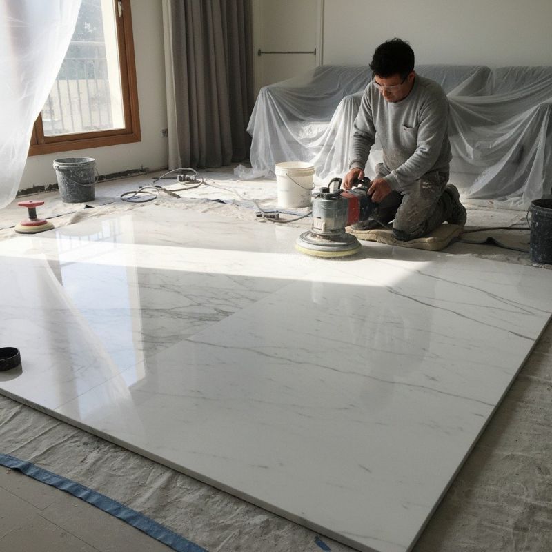 Marble Floor Repair detail