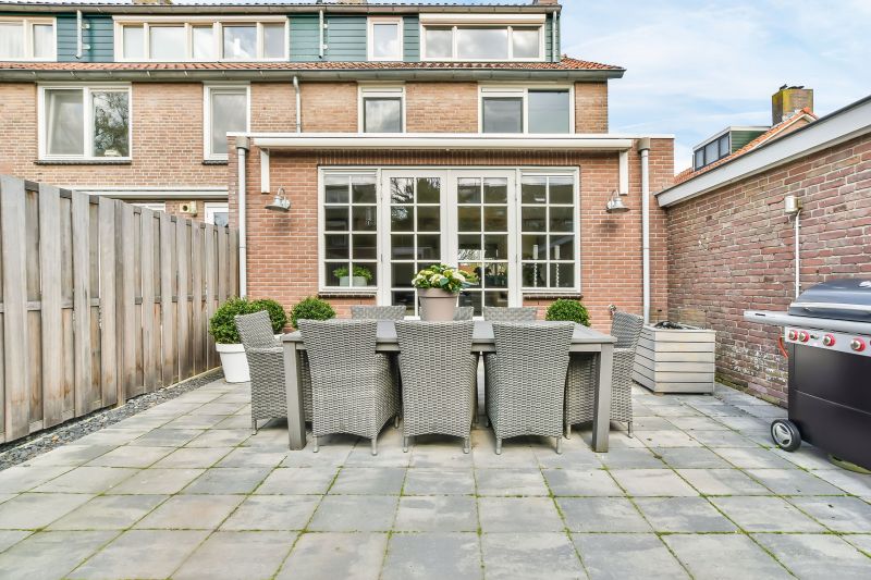 Outdoor Patio with Decorative Tiles